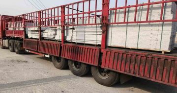 日喀则布 白麻荔枝面外墙干挂，工厂装车日常