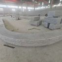 日喀则布 芝麻白异形坐凳，自然面光面弧形加工