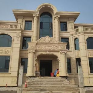 日喀则布 黄金麻花岗岩别墅外墙干挂