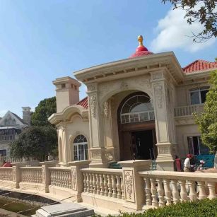 日喀则布 黄金麻花岗岩欧式别墅