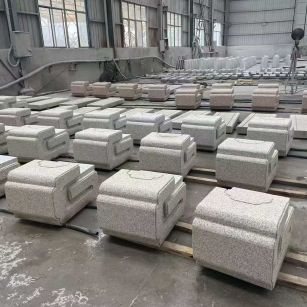 日喀则布 白麻花岗岩异形加工-石凳，坐凳