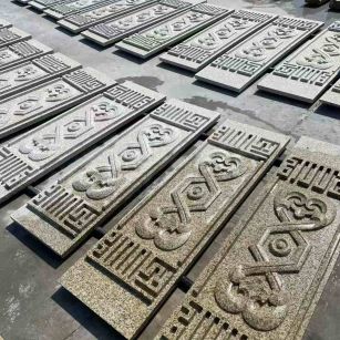 日喀则布 黄金麻花岗岩外墙雕刻板