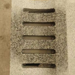 日喀则布 芝麻白拉丝面花岗岩U型开槽排水槽