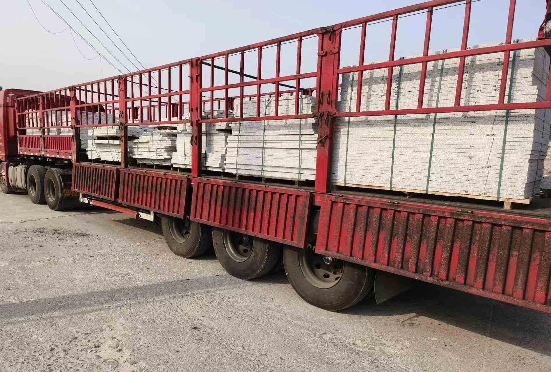 日喀则布 白麻荔枝面外墙干挂，工厂装车日常