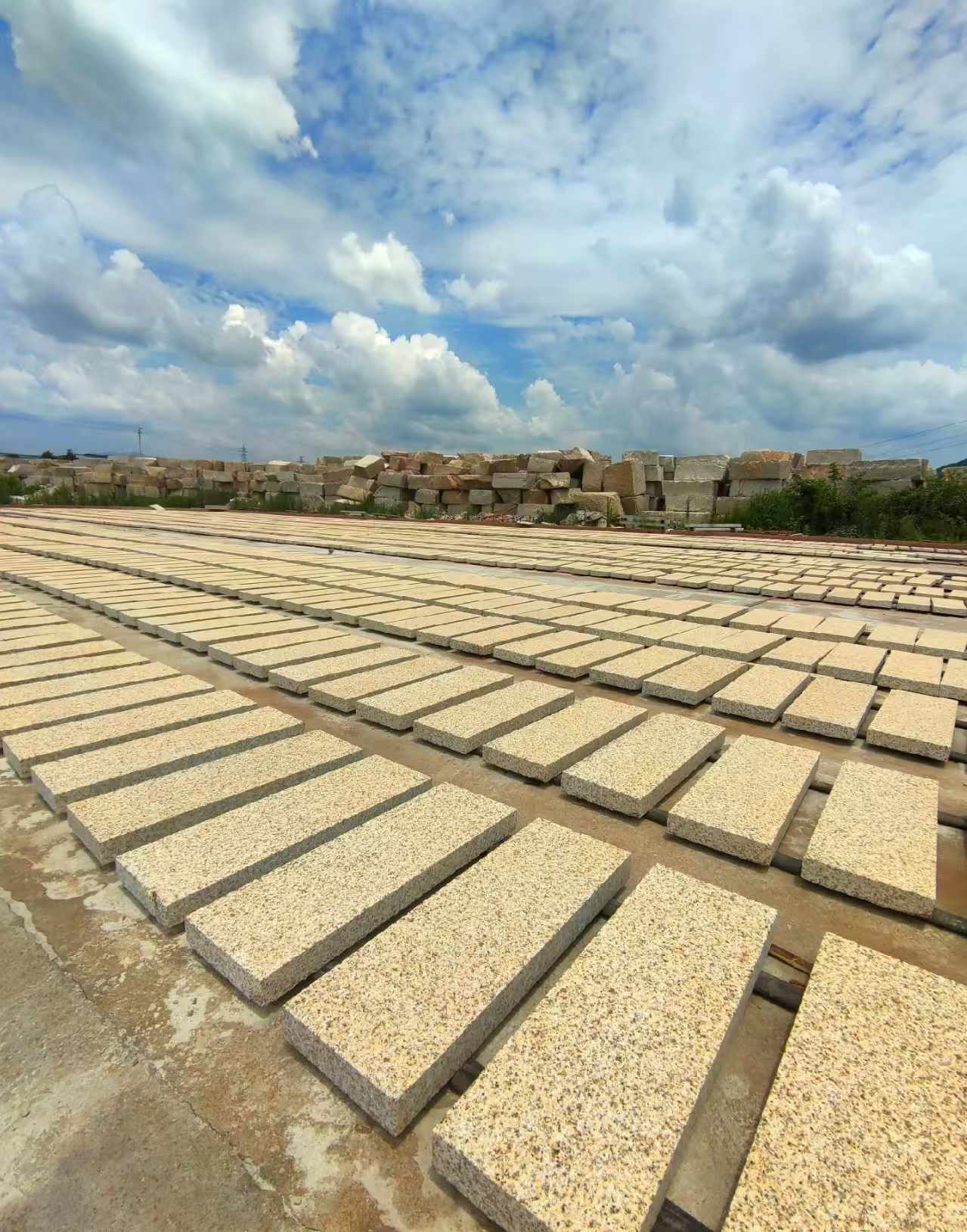 日喀则布 黄金麻荔枝面花岗岩石材地铺石防护中