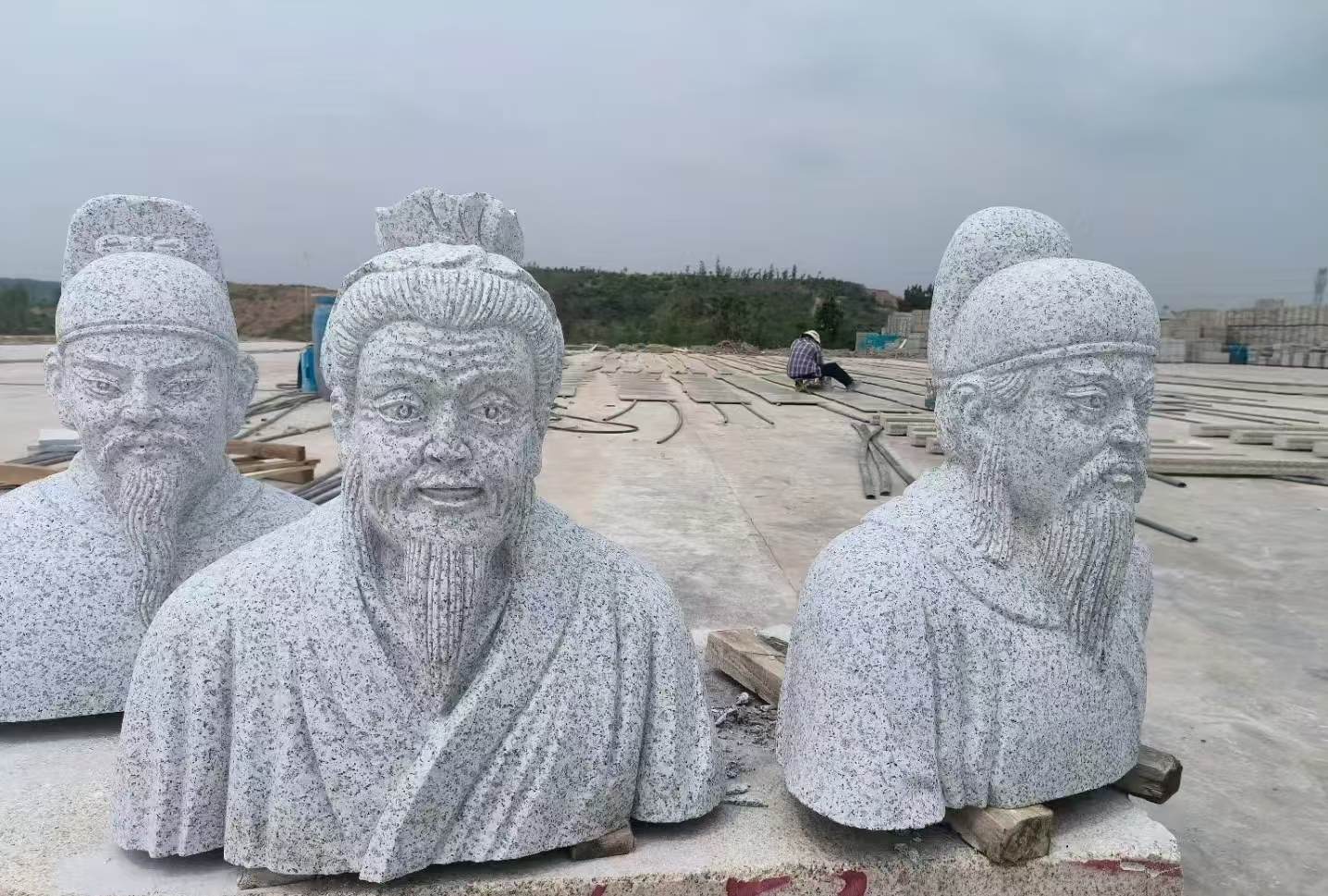 日喀则布 白麻花岗岩石材人物立体雕刻