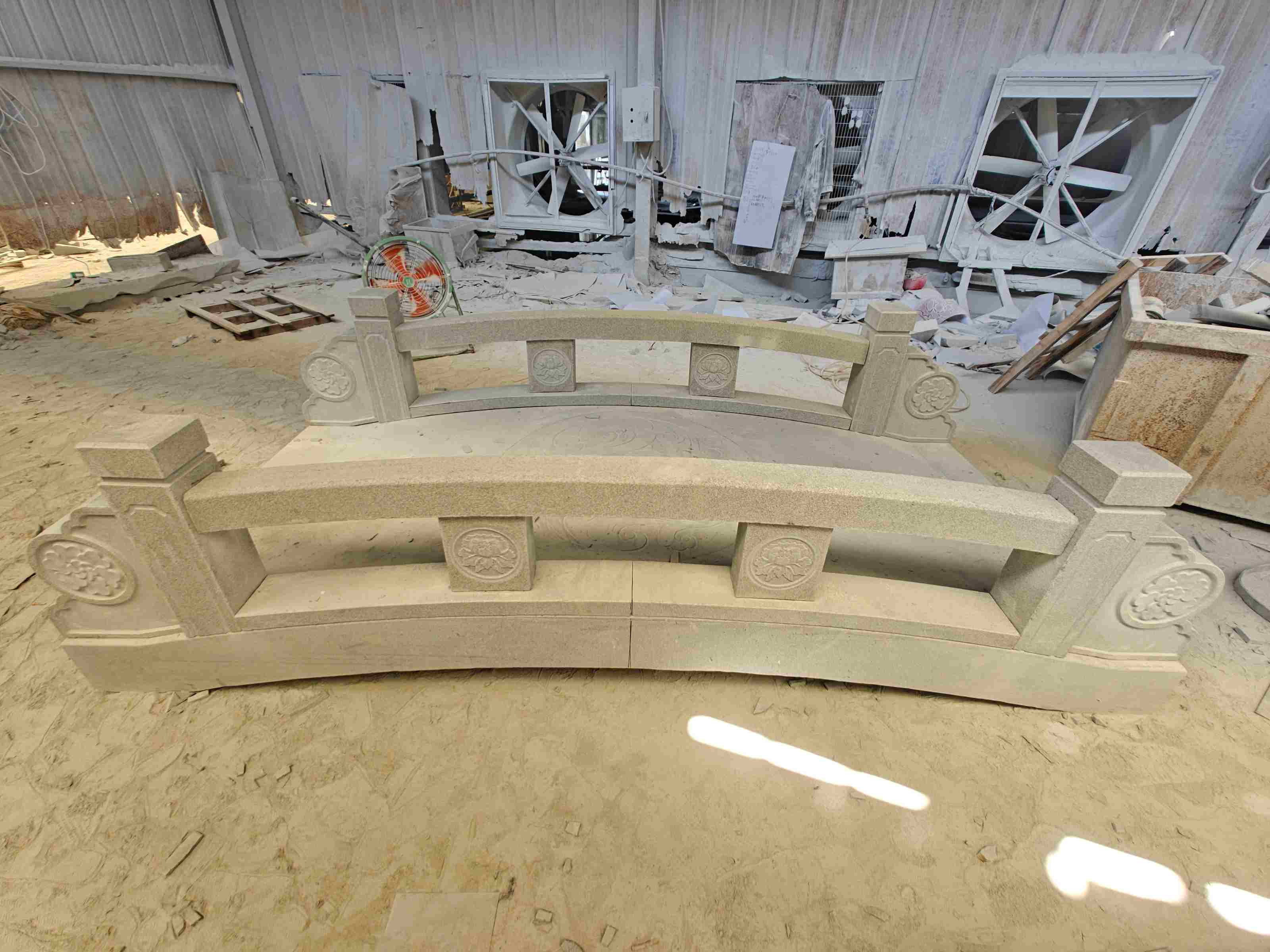 日喀则布 芝麻灰花岗岩异形加工-拱桥，石桥