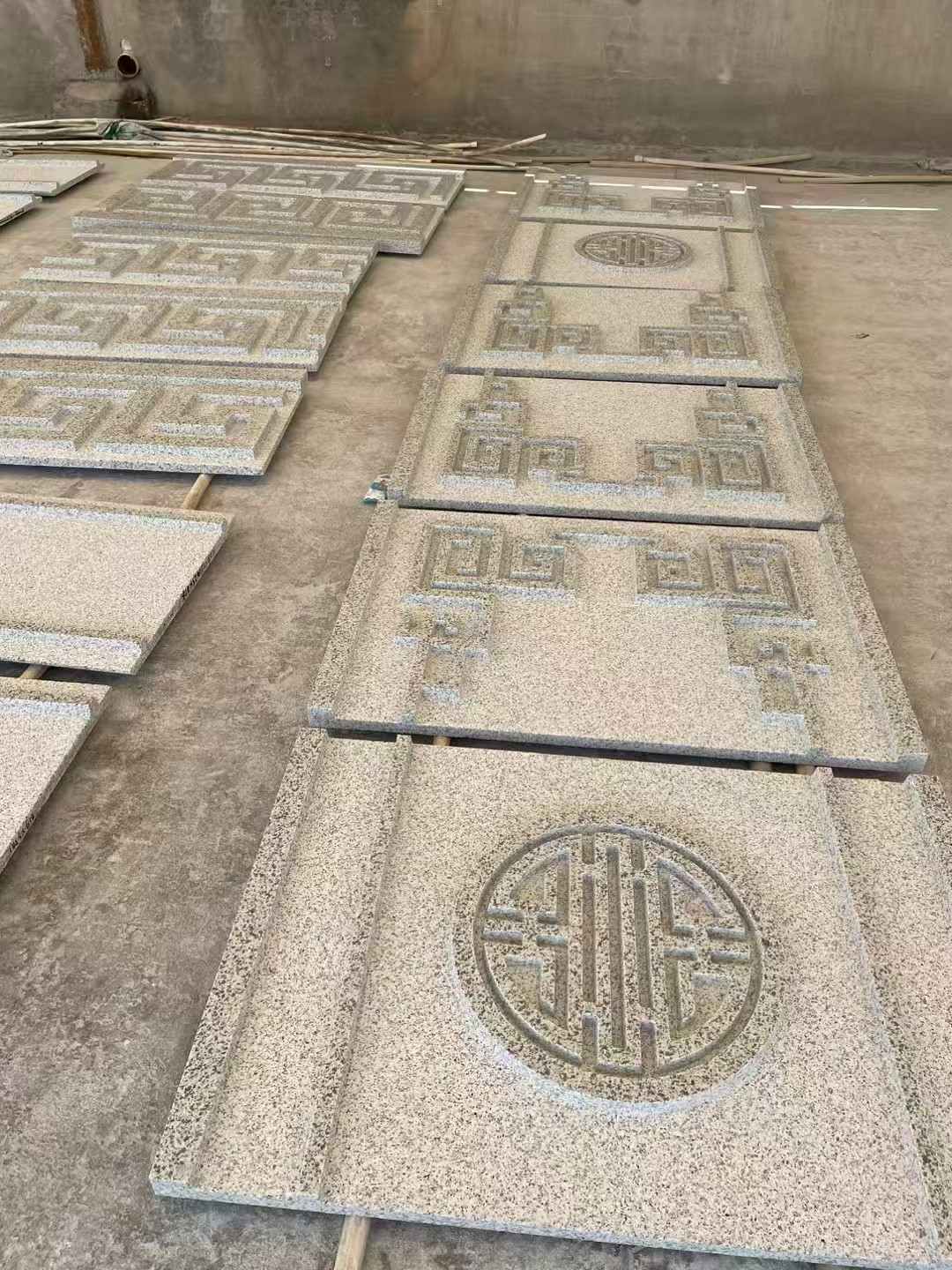 日喀则布 白麻花岗岩外墙立面雕刻板