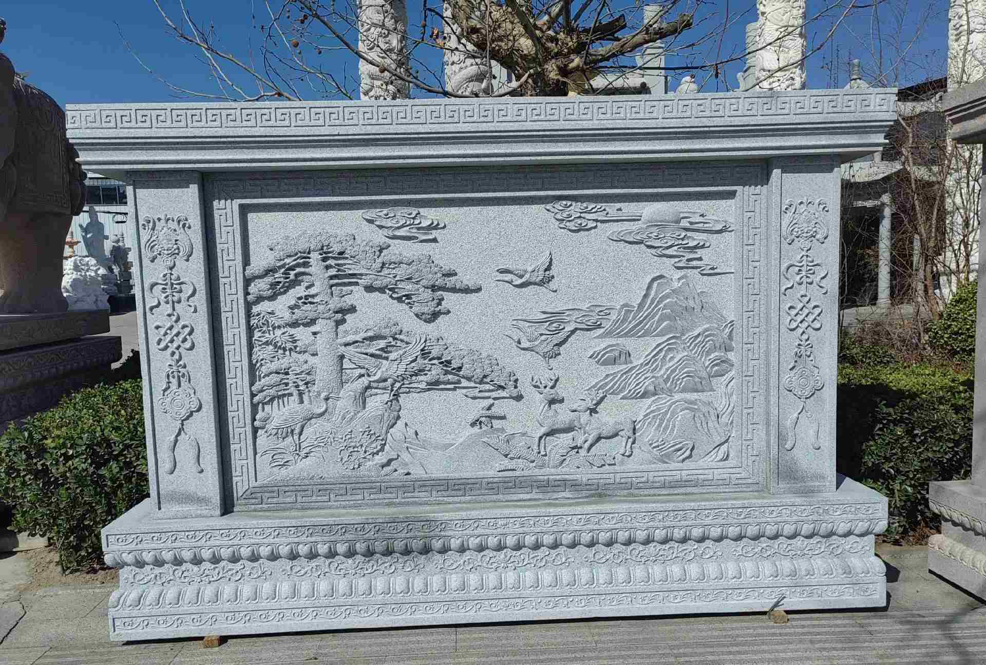 日喀则布 芝麻白大型照壁，屏风，影壁