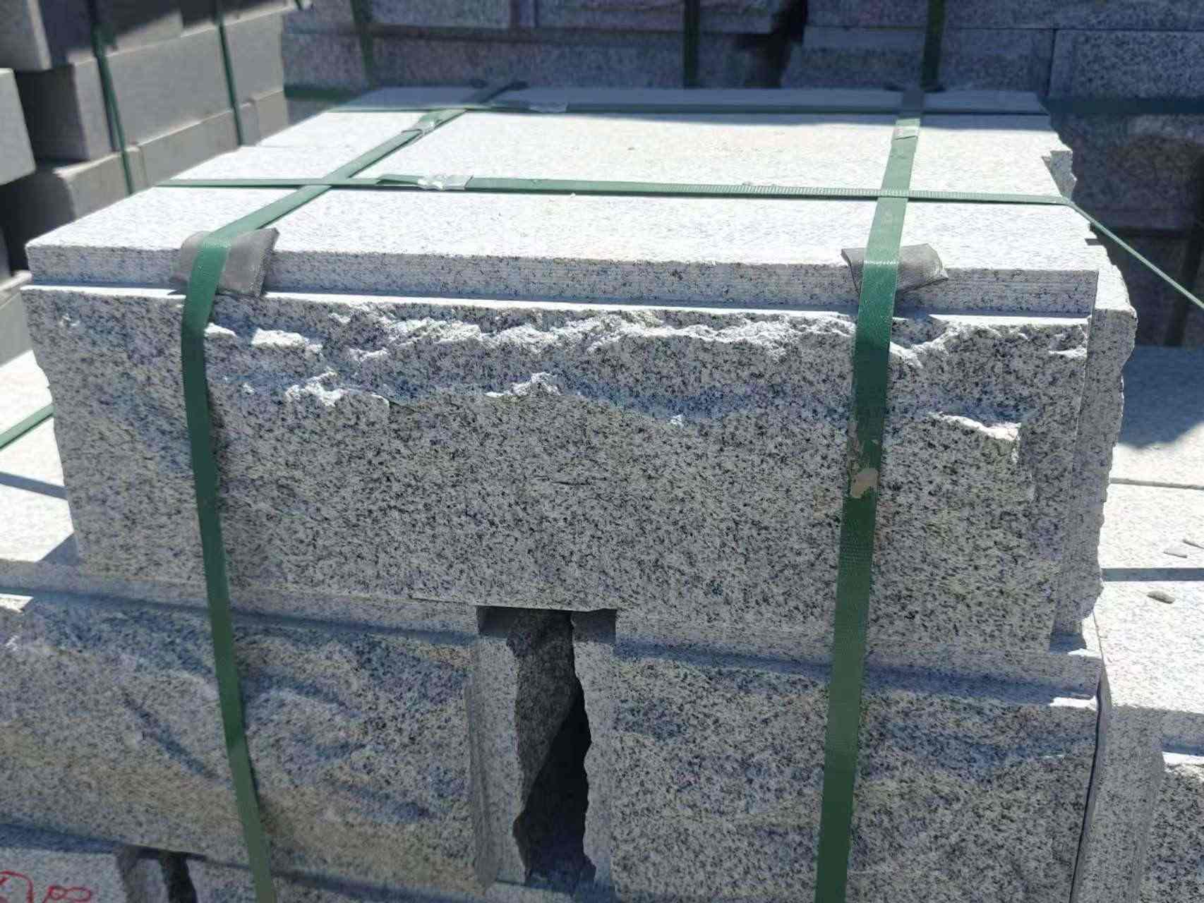 日喀则布 芝麻白花岗岩自然面成品