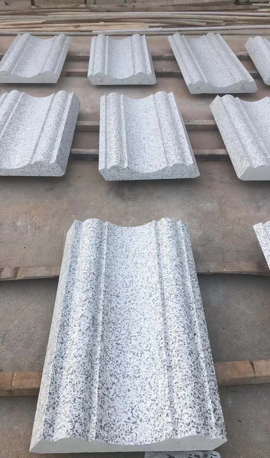 日喀则布 白麻花岗岩光面别墅线条