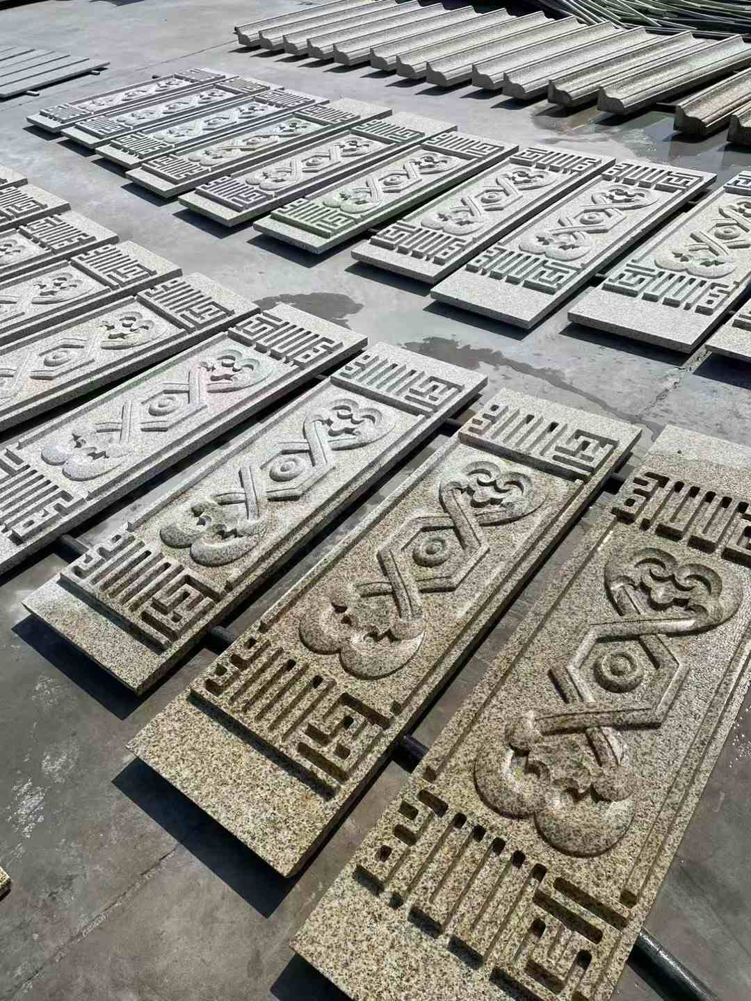 日喀则布 黄金麻花岗岩外墙雕刻板